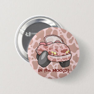 Moo Car 6 Cm Round Badge