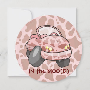 Moo Car Invitation