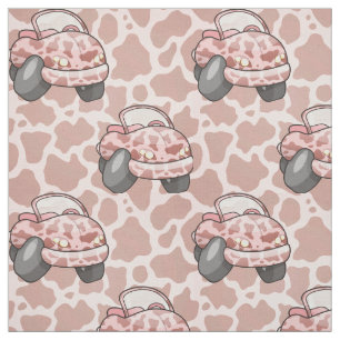 Moo Car Pattern Fabric