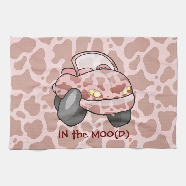 Moo Car Tea Towel (Horizontal)