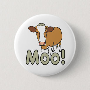 Moo Cow 6 Cm Round Badge