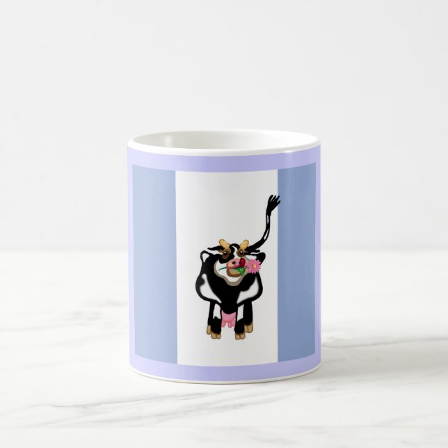 Moo Cow Blue Coffee Mug (Center)