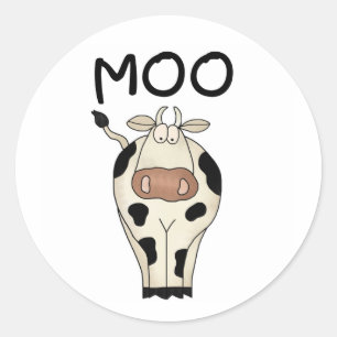 Moo Cow Classic Round Sticker