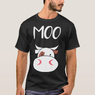 Moo Cow Farmer Graphic Farm Humour T-Shirt