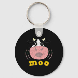 Moo Cow Funny Farm Animals Farmer Calf Heifer Milk Key Ring