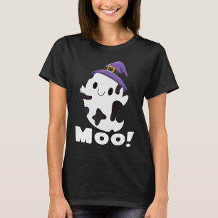 Moo Cow Ghost Halloween women girls boys T-Shirt