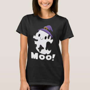 Moo Cow Ghost Halloween women girls boys T-Shirt