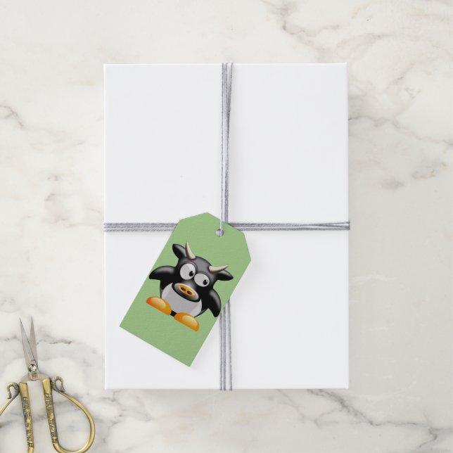 moo cow gift tags (With Twine)