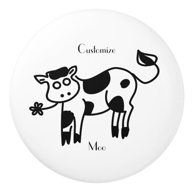Moo Cow Thunder_Cove Ceramic Knob (Front)