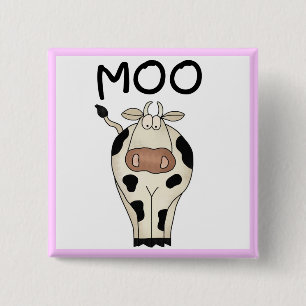 Moo Cow Tshirts and Gifts 15 Cm Square Badge
