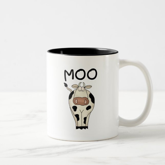Moo Cow Tshirts and Gifts Two-Tone Coffee Mug (Right)