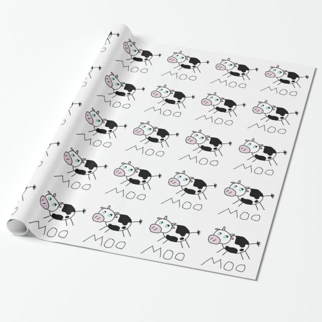 Moo Cow Wrapping Paper (Unrolled)
