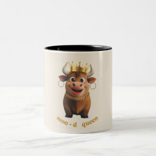 Moo - d Queen Two-Tone Coffee Mug