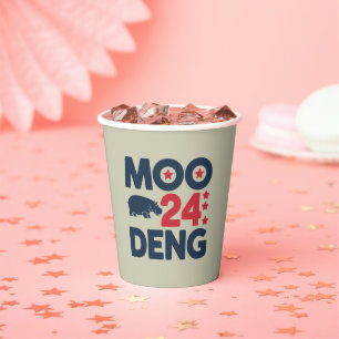 Moo Deng 2024 Moo Deng Moo Deng Cute Baby Hippo Paper Cups