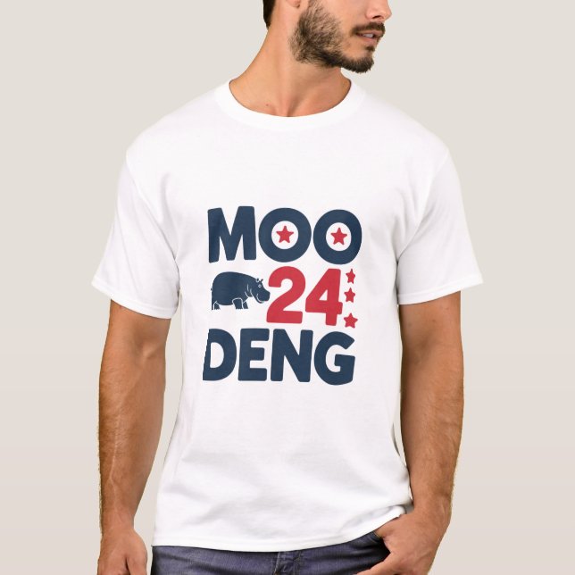 Moo Deng 2024 Moo Deng Moo Deng Cute Baby Hippo T-Shirt (Front)