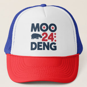 Moo Deng 2024 Moo Deng Moo Deng Cute Baby Hippo Trucker Hat