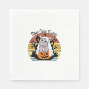 Moo Deng 2024 Shirts Funny Halloween 2024 Hippo Bo Napkin