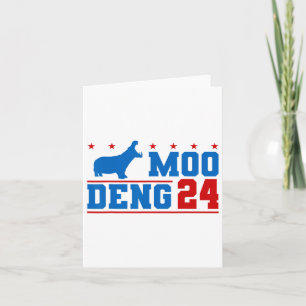 Moo Deng 24 Funny Hippo Moo Deng Zoo Hippopotamus  Card
