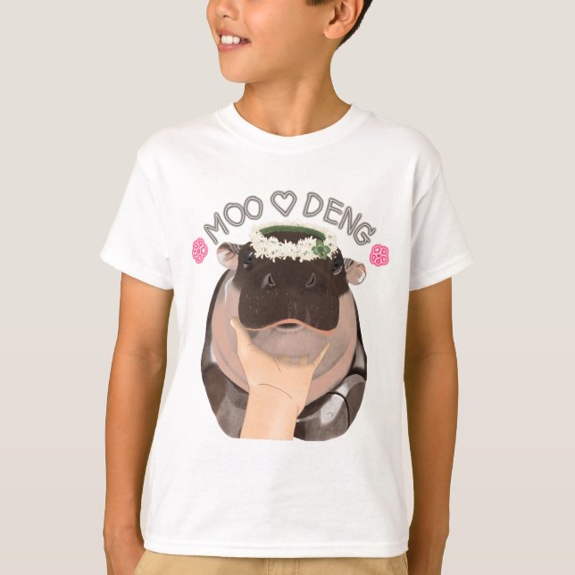 Moo Deng, a hippo from Thailand T-Shirt (Front)
