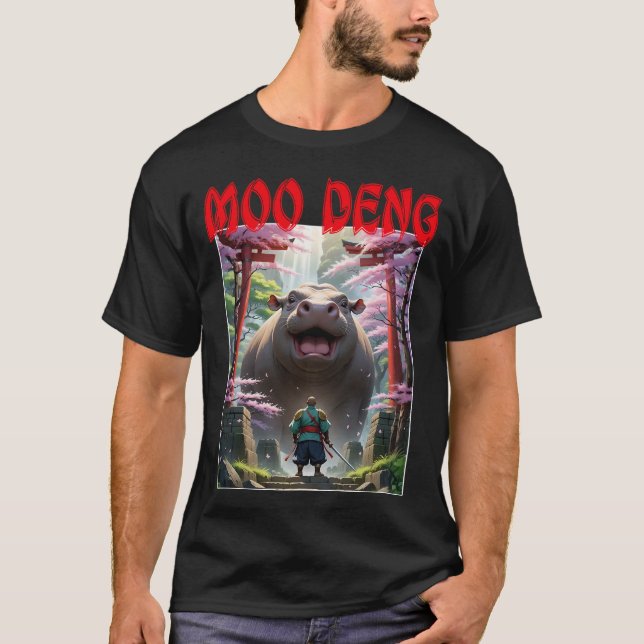 Moo Deng Anime T-Shirt (Front)