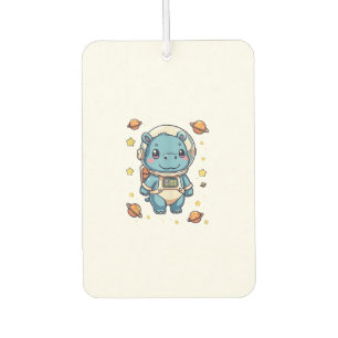 Moo Deng Astronaut Hippo Cute Space Adventure Kids Car Air Freshener