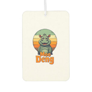 Moo Deng Baby Cute Hippo Baby Pygmy Funny Moo Deng Car Air Freshener