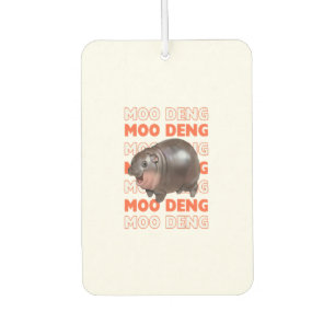 Moo deng Baby Hippo Mood retro vintage T-Shirt Car Air Freshener