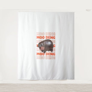 Moo deng Baby Hippo Mood retro vintage T-Shirt Tapestry