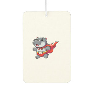 Moo Deng Baby Hippo Superhero Kids Cute Fun Boys G Car Air Freshener