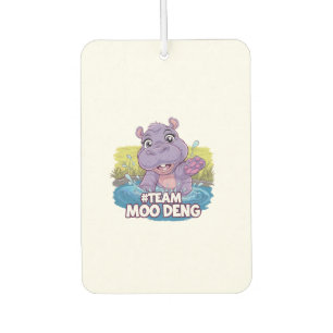 Moo-Deng Baby Pygmy Hippo cute zoo funny Long Slee Car Air Freshener
