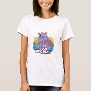 Moo-Deng Baby Pygmy Hippo cute zoo funny Long Slee T-Shirt