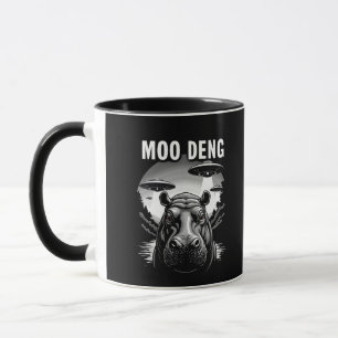 Moo Deng Baby Pygmy Hippo UFO Aliens Mug