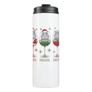 Moo-deng Drink Drank Drunk Glasses Christmas Baby Thermal Tumbler