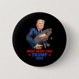 Moo Deng For Trump By 6 Cm Round Badge
