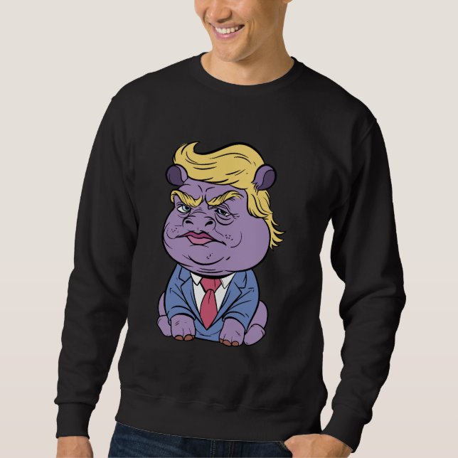 Moo Deng For Trump Sweatshirt, Donald  Trump 2024  Sweatshirt (Front)
