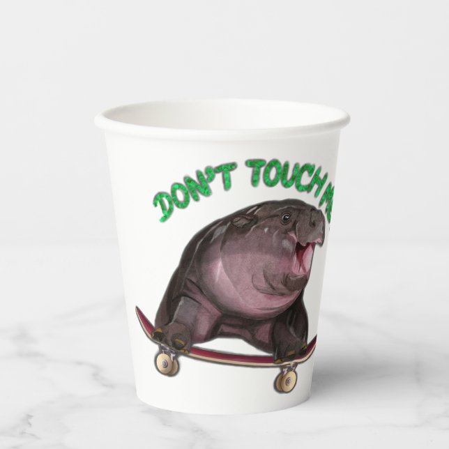 Moo Deng from Thailand Paper Cups (Front)