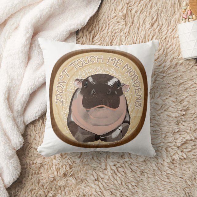 Moo Deng Hippo  Cushion (Blanket)