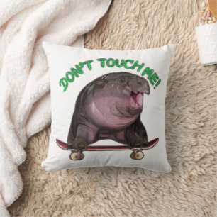 Moo Deng Hippo Cushion