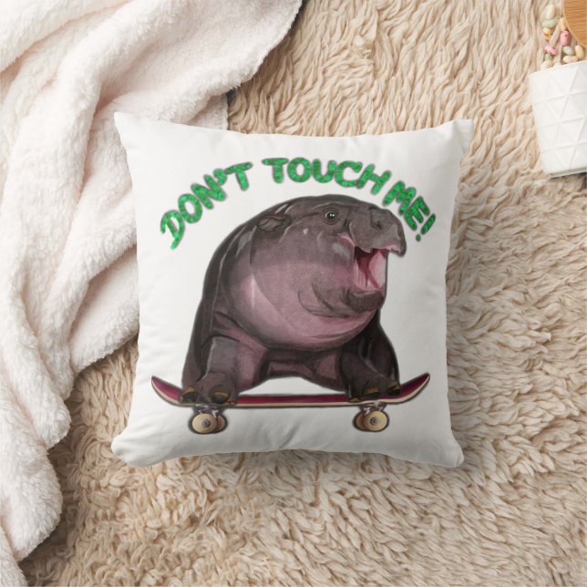 Moo Deng Hippo  Cushion (Blanket)