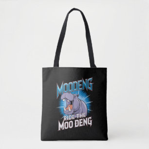 MOO DENG Hippo Ride The MOO DENG Tote Bag