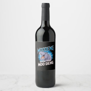 MOO DENG Hippo Ride The MOO DENG Wine Label