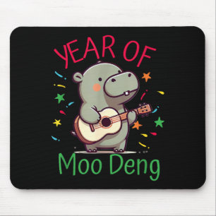Moo Deng Is A Pygmy Hip Happy New Year Funny  Mouse Pad