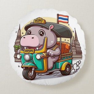 Moo Deng on Tour Pillow