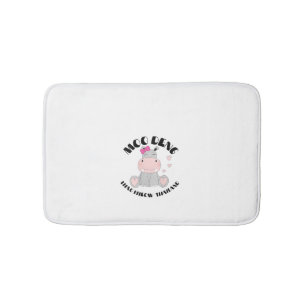 Moo Deng Pygmy in Thailand - The Cute Baby Hippo T Bath Mat