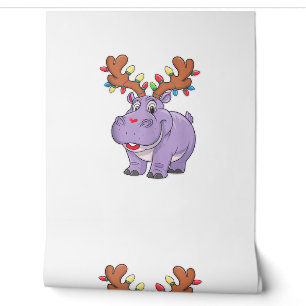 Moo Deng Reindeer Christmas Xmas Cute Zoo Safari S Wallpaper