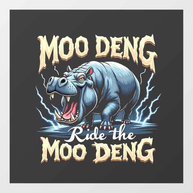 Moo Deng Ride the Moo Deng Funny Hippo  (Sheet)