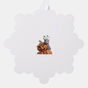 Moo Deng’s Magical Night of Pumpkins and Fun! Tank Tree Decoration Card