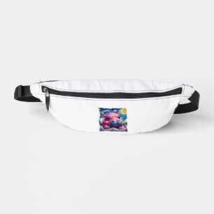 Moo Deng Starry Night Long Sleeve T-Shirt Bum Bags
