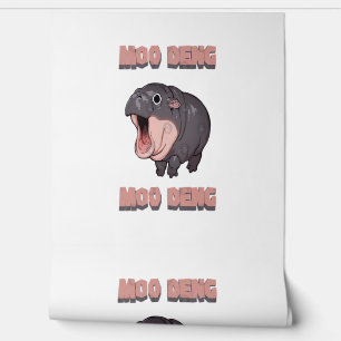 Moo-Deng the Baby Hippo T-Shirt Wallpaper