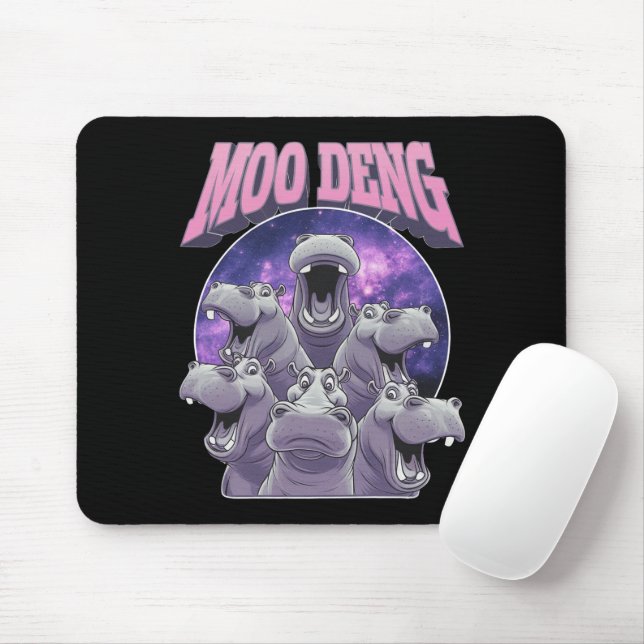 MOO-DENG THE FAMOUS BABY PIGMY HIPPO MOODENG MOUSE PAD (With Mouse)